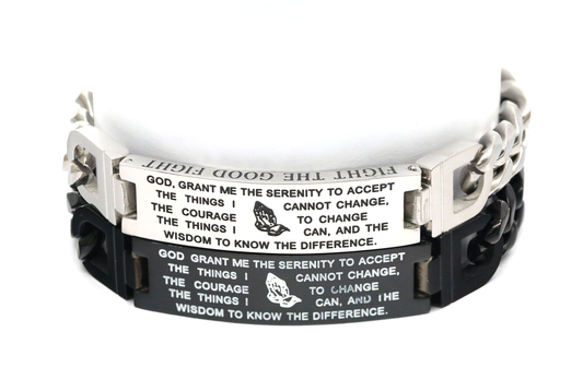 Mens Serenity Prayer Bracelet