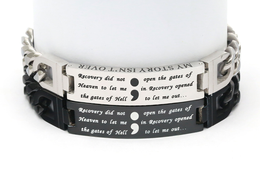 Mens “ my story isn’t over “ Recovery Bracelet