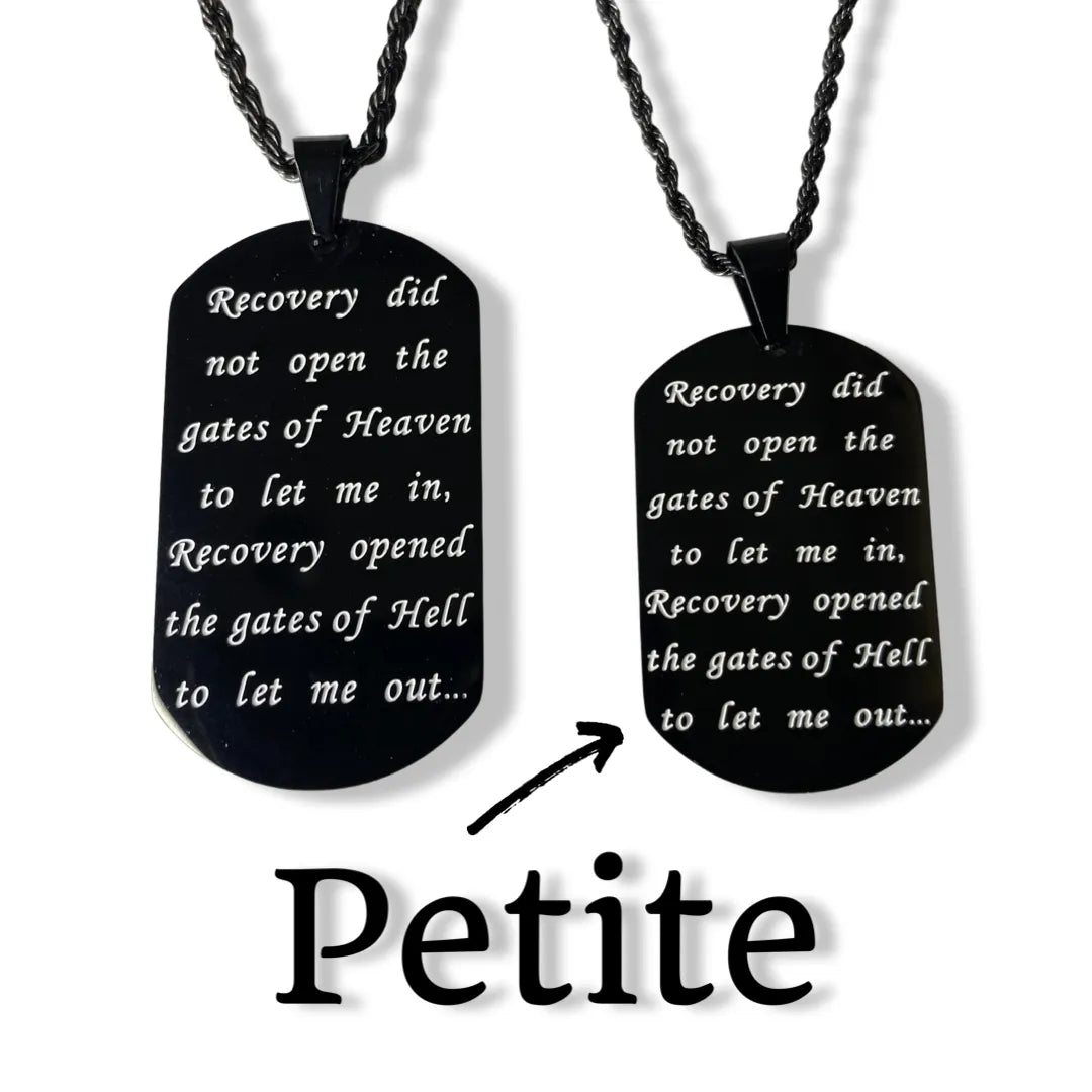 NEW PETITE Recovery Dog Tag necklace